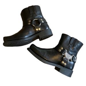 Eddie Moran Short Leather Biker Boots size 7.5